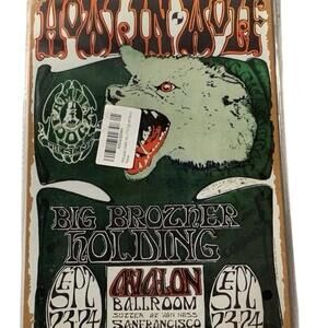 Vintage Howling Wolf Concert Poster Original Rock & Pop Music tin sign NEW